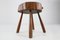 Tabouret Rustique en Bois Massif, 1920s 9