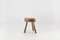 Solid Wooden Rustic Stool, 1920s, Image 1