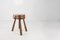 Tabouret Rustique en Bois Massif, 1920s 3