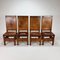 Antique Castle Dining Chairs in Oak and Leather, 1900s, Set of 6 2