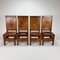 Antique Castle Dining Chairs in Oak and Leather, 1900s, Set of 6, Image 2