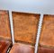 Antique Castle Dining Chairs in Oak and Leather, 1900s, Set of 6, Image 5