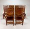 Antique Castle Dining Chairs in Oak and Leather, 1900s, Set of 6 1