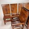 Antique Castle Dining Chairs in Oak and Leather, 1900s, Set of 6, Image 12
