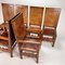 Antique Castle Dining Chairs in Oak and Leather, 1900s, Set of 6 18