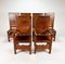 Antique Castle Dining Chairs in Oak and Leather, 1900s, Set of 6 23