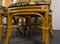 Juego de mesa de comedor y sillas Mid-Century de ratán, años 80. Juego de 5, Imagen 4