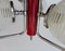 Funky Ceiling Lamp with Red Lacquered Metal Stem 12