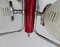 Funky Ceiling Lamp with Red Lacquered Metal Stem, Image 12