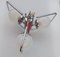 Funky Ceiling Lamp with Red Lacquered Metal Stem 16