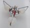 Funky Ceiling Lamp with Red Lacquered Metal Stem, Image 16