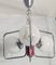Funky Ceiling Lamp with Red Lacquered Metal Stem 10