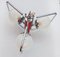 Funky Ceiling Lamp with Red Lacquered Metal Stem, Image 6