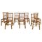 Bamboo and Rattan Dining Chairs from Dal Vera, Italy, 1960s, Set of 7 1