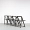 Italian Folding Chairs by Aldo Jacobsen for Alberto Bazzani, 1970s, Set of 4 3