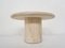 Round Travertine Side Table, 1970s 2