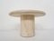 Table d'Appoint Ronde en Travertin, 1970s 2