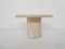 Round Travertine Side Table, 1970s 1
