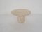 Round Travertine Side Table, 1970s 5