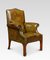 Mahogany Framed & Leather Armchair 1