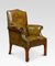 Mahogany Framed & Leather Armchair, Image 1