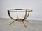 Vintage Round Brass Coffee Table, 1970s 7