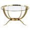 Vintage Round Brass Coffee Table, 1970s 1