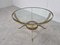 Vintage Round Brass Coffee Table, 1970s 8