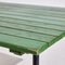 Mesa de jardín rectangular de metal verde, Imagen 4