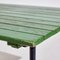 Mesa de jardín rectangular de metal verde, Imagen 3
