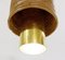 Modern Italian Brass and Bamboo Pendants 6