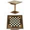 Antiker anglo-indischer Schachbrett Spieltisch, 1920er 1