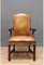 English Leather & Mahogany Chesterfield Armchair 9