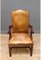 English Leather & Mahogany Chesterfield Armchair 8