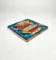 Squared Colored Ceramic Fish Tile Plate by Giovanni De Simone, Italy, 1960s 6