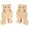 Sculptured Cat Bookends in Travertine by Fratelli Mannelli, Italy, 1970s 1