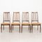 Mid-Century Danish Style Dining Chairs, 1960s, Set of 4 1