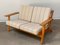 Dänisches Mid-Century Zwei-Sitzer Sofa aus Eiche von Hans J. Wegner für Getama 1