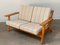 Mid-Century Danish Two-Seater Sofa in Oak by Hans J. Wegner for Getama 1