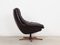 Danish Leather Swivel Armchair by H.W. Klein, 1960s 6