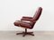 Danish Leather Swivel Armchair, 1970s, Image 3