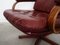 Danish Leather Swivel Armchair, 1970s 12