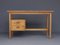 Vintage Scandinavian Desk in Pine with Leather Handles, 1970s 10