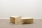 Italian Triangle Travertine Coffee Table from Up&up, 1970s, Set of 2 3