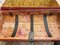 Baule antico in legno di abete dipinto con rivestimento a doghe bombato e minuteria originale, Immagine 14