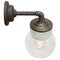 Industrial White Porcelain & Clear Glass Brass Wall Lamp 4