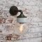 Industrial White Porcelain & Clear Glass Brass Wall Lamp 6