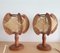 French Country Wooden Straw Bedside Table Lamp, 1960s, Set of 2 1