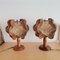 Mid-Century Frencg Wood Straw Wooden Bedside Table Lamps, 1960s, Set of 2 1