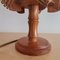 Lampade da comodino Mid-Century in legno e paglia, anni '60, set di 2, Immagine 6